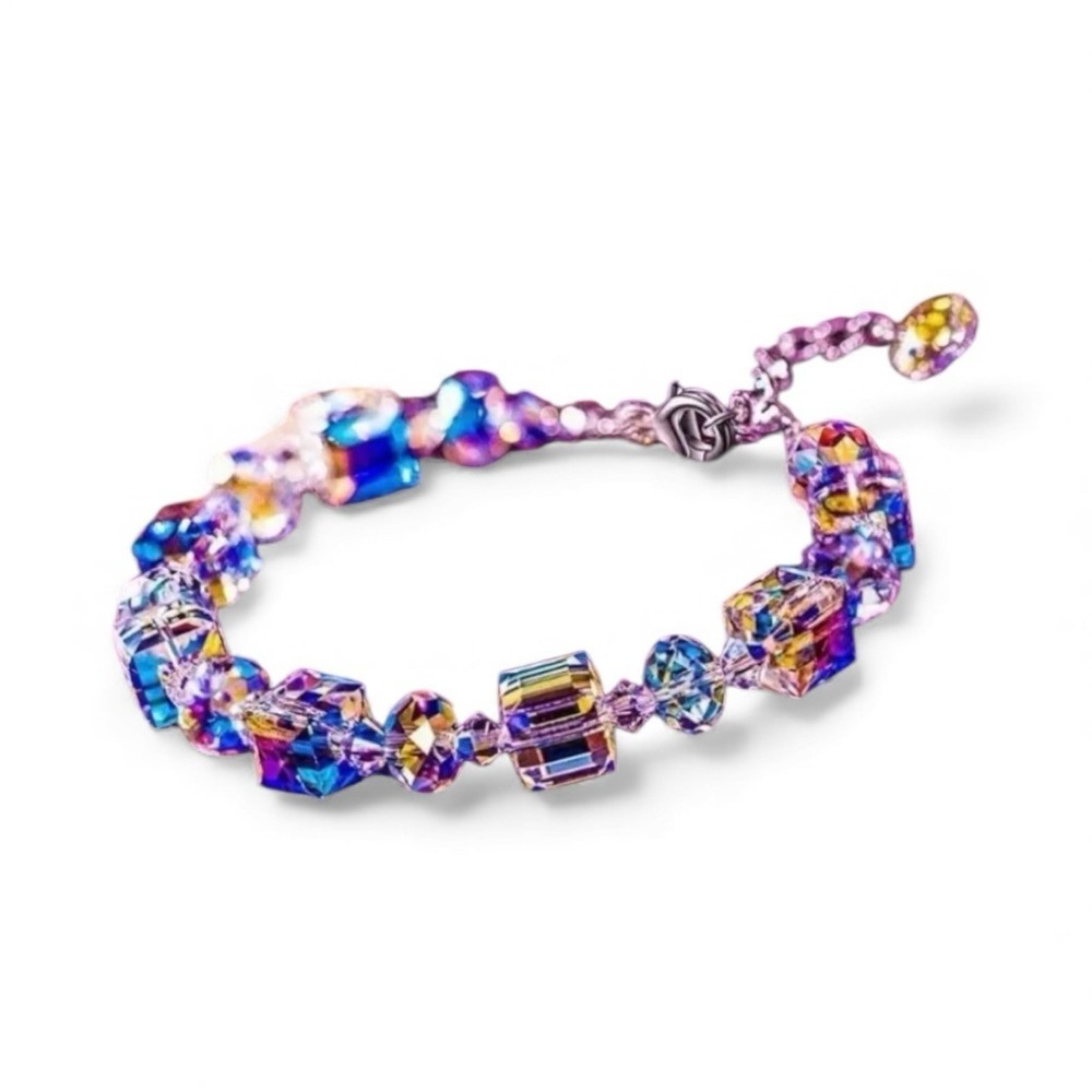 Austrian Crystal Sparkling White Gold Finish Bracelet - Picture 2 of 4